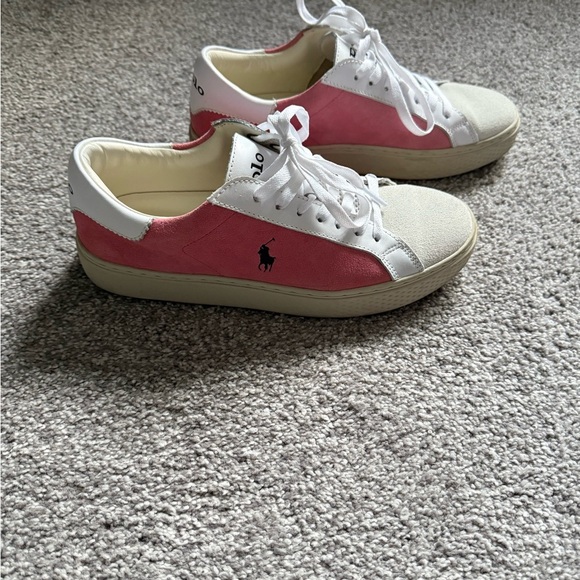 Ralph Lauren Pink and White Sneakers - Picture 3 of 13